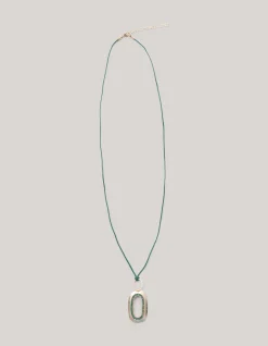 Shoeby Hammered Oval Strass Ketting Goud By Mieke<DAMES Sieraden