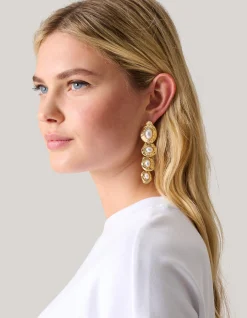 Shoeby Hammered Parel Oorbellen Goud<DAMES Sieraden