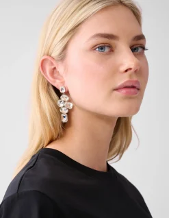 Shoeby Hanging Strass Oorbellen Zilver<DAMES Sieraden