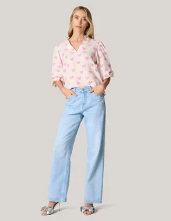 Shoeby Heart Blouse Gebroken Wit<DAMES Blouses