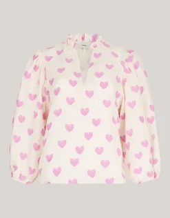 Shoeby Heart Blouse Gebroken Wit<DAMES Blouses