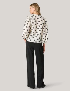Shoeby Heart Blouse Gebroken Wit<DAMES Blouses