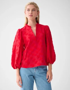 Shoeby Heart Blouse Rood<DAMES Blouses