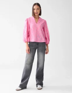 Shoeby Heart Blouse Roze<DAMES Blouses