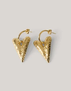 Shoeby Heart Charm Oorbellen Goud<DAMES Sieraden