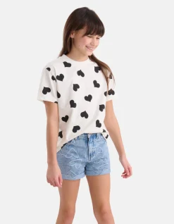 Shoeby Heart Denim Short< Shorts
