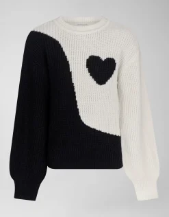Shoeby Heart Flowy Trui Zwart< Gebreide Truien