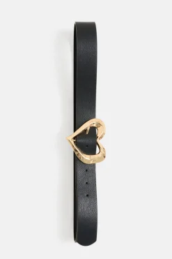 Shoeby Heart Gesp Riem Zwart<DAMES Riemen