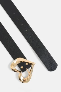 Shoeby Heart Gesp Riem Zwart<DAMES Riemen