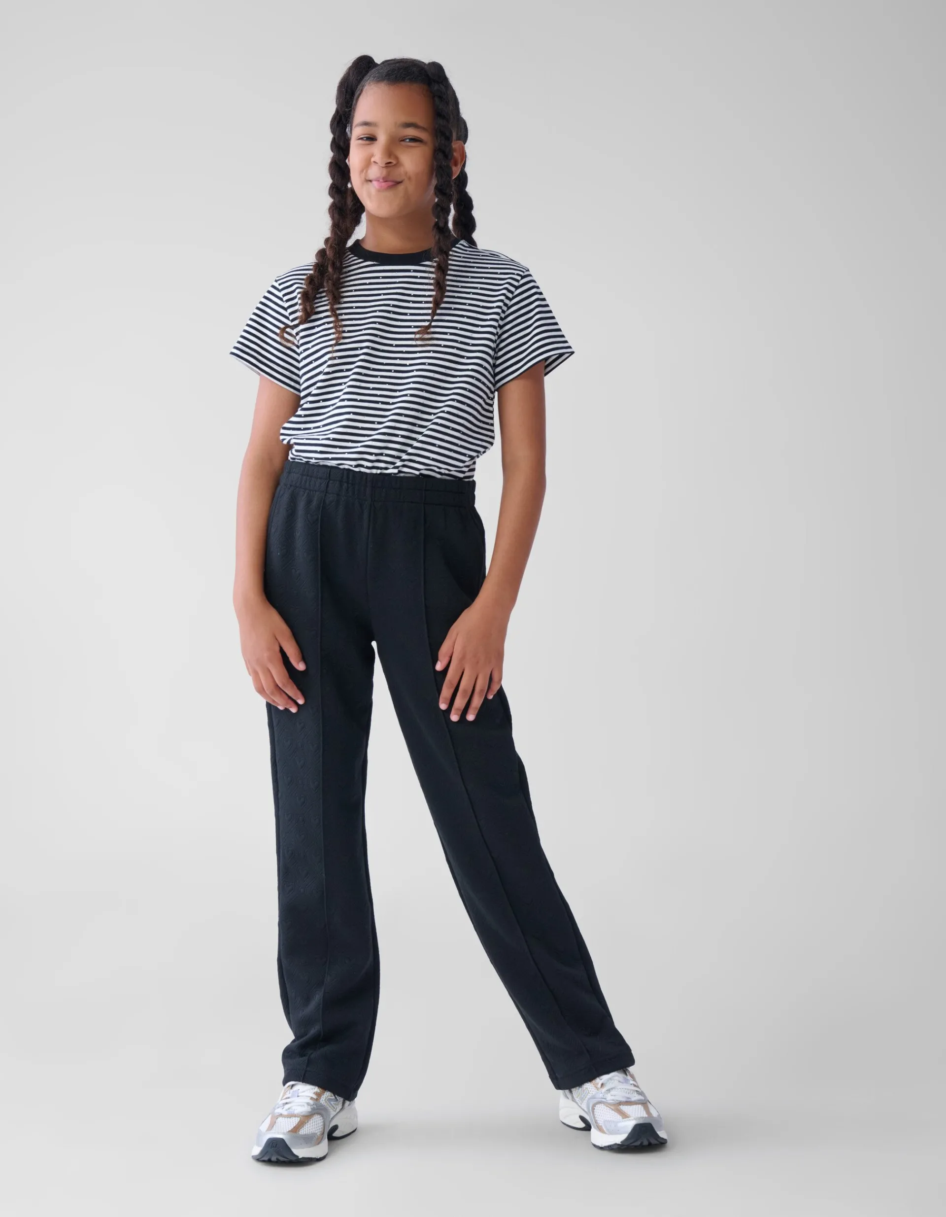 Shoeby Heart Jacquard Broek Zwart< Broeken