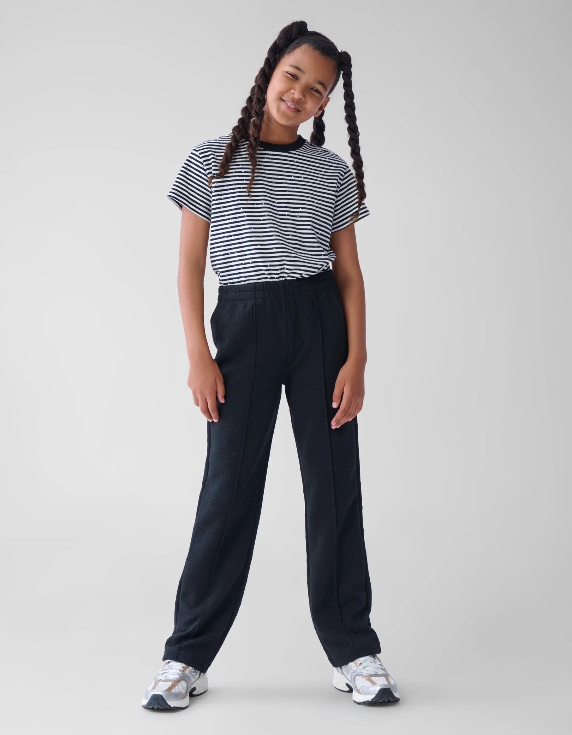 Shoeby Heart Jacquard Broek Zwart< Broeken