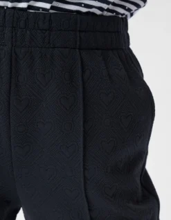 Shoeby Heart Jacquard Broek Zwart< Broeken