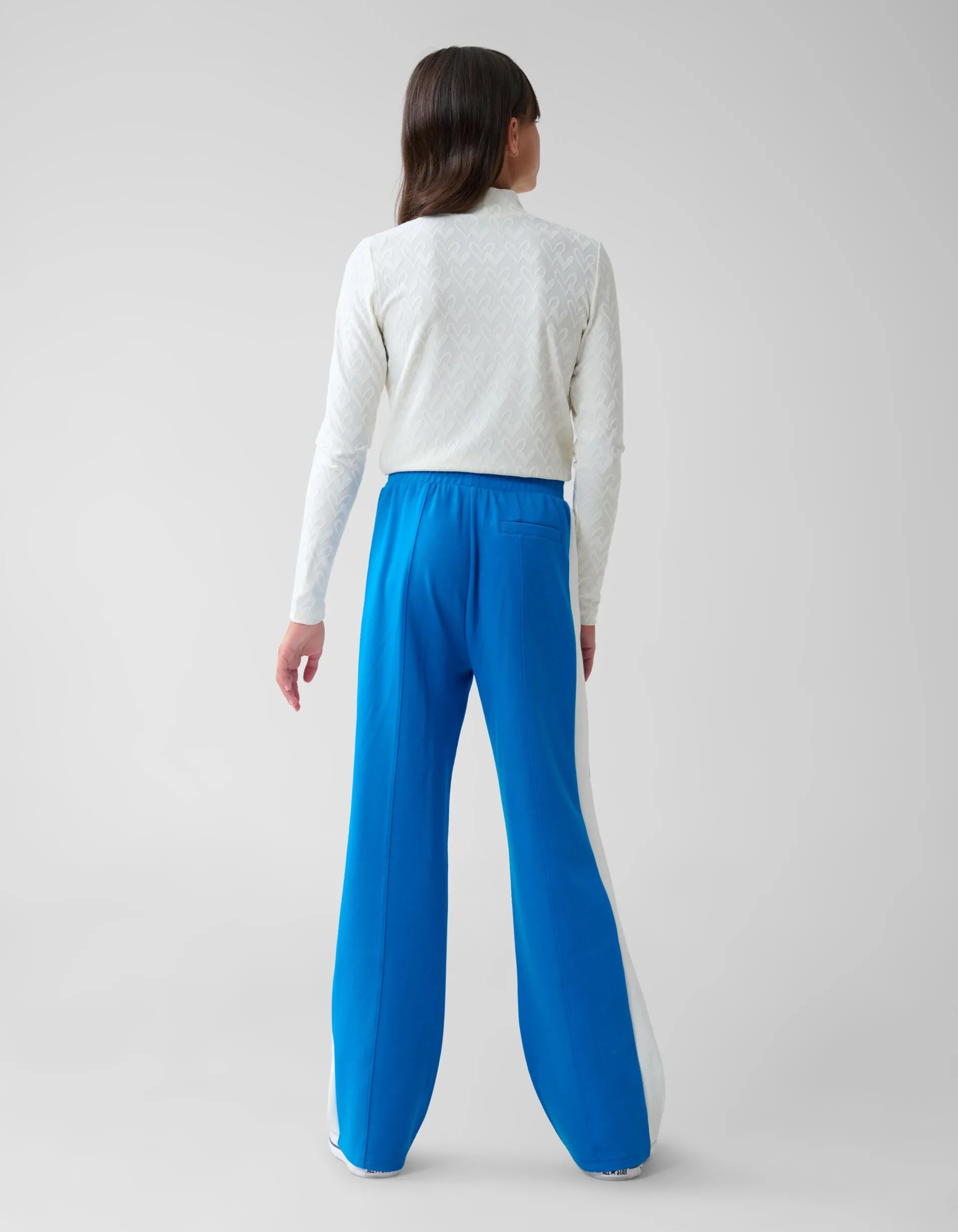 Shoeby Heart Jersey Top Wit< Tops Lange Mouw
