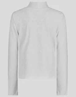 Shoeby Heart Jersey Top Wit< Tops Lange Mouw