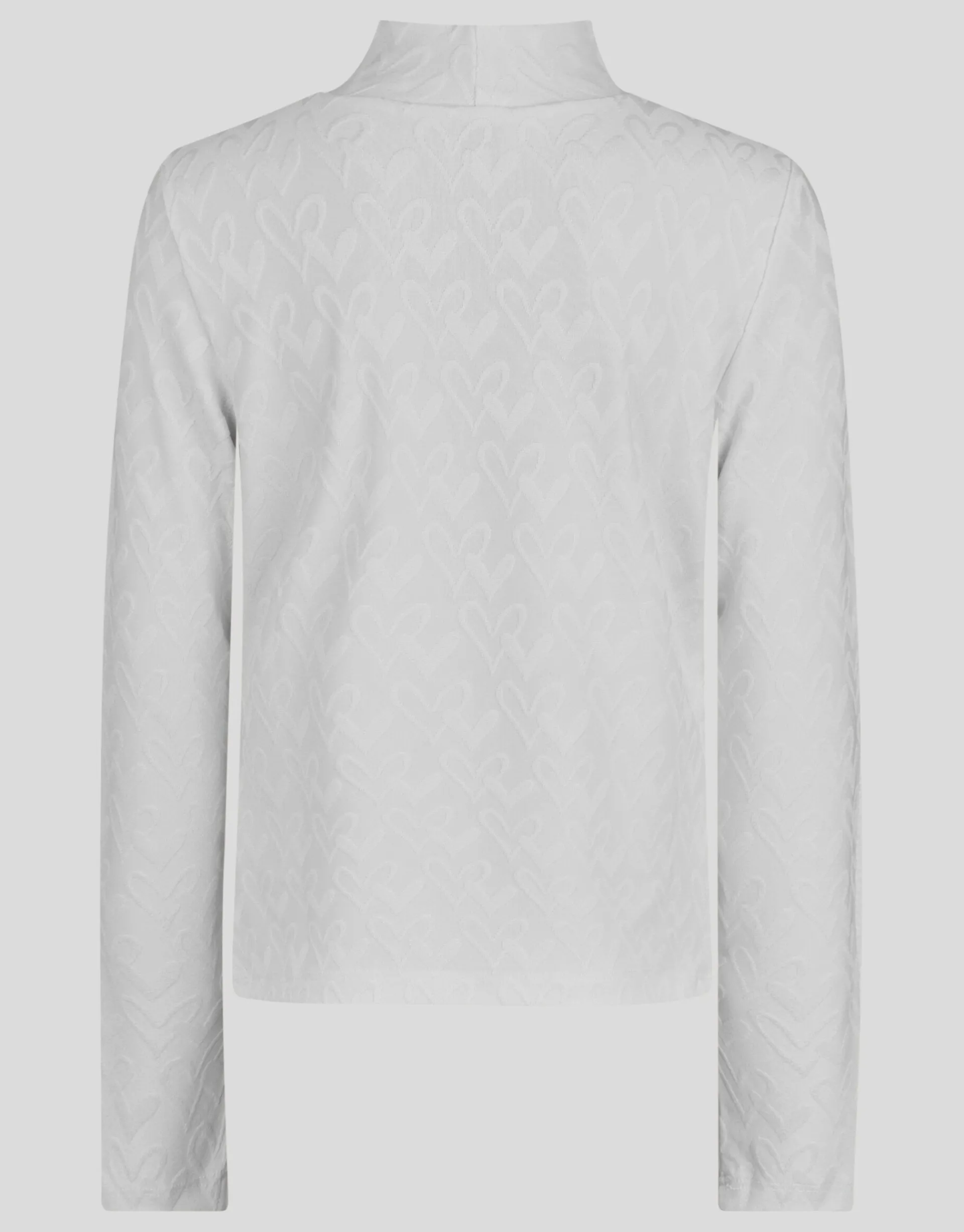 Shoeby Heart Jersey Top Wit< Tops Lange Mouw