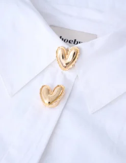 Shoeby Heart Knopen Clips Goud<DAMES Overige Accessoires