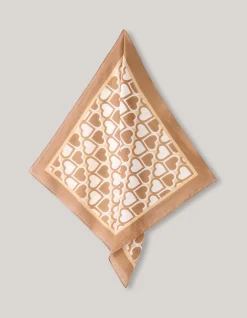 Shoeby Heart Printed Bandana Beige By Furmey<DAMES Overige Accessoires|Overige Accessoires