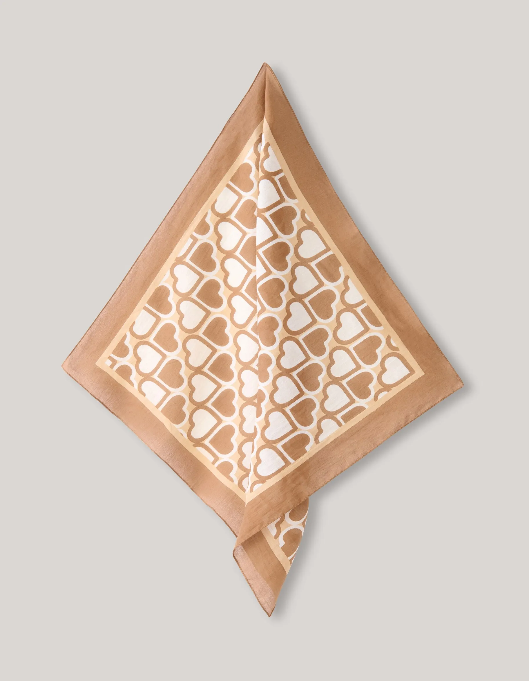 Shoeby Heart Printed Bandana Beige By Furmey<DAMES Overige Accessoires|Overige Accessoires