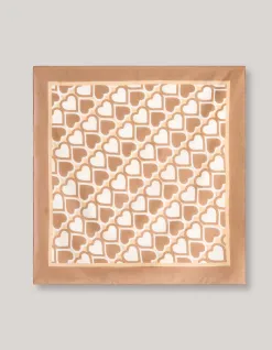 Shoeby Heart Printed Bandana Beige By Furmey<DAMES Overige Accessoires|Overige Accessoires