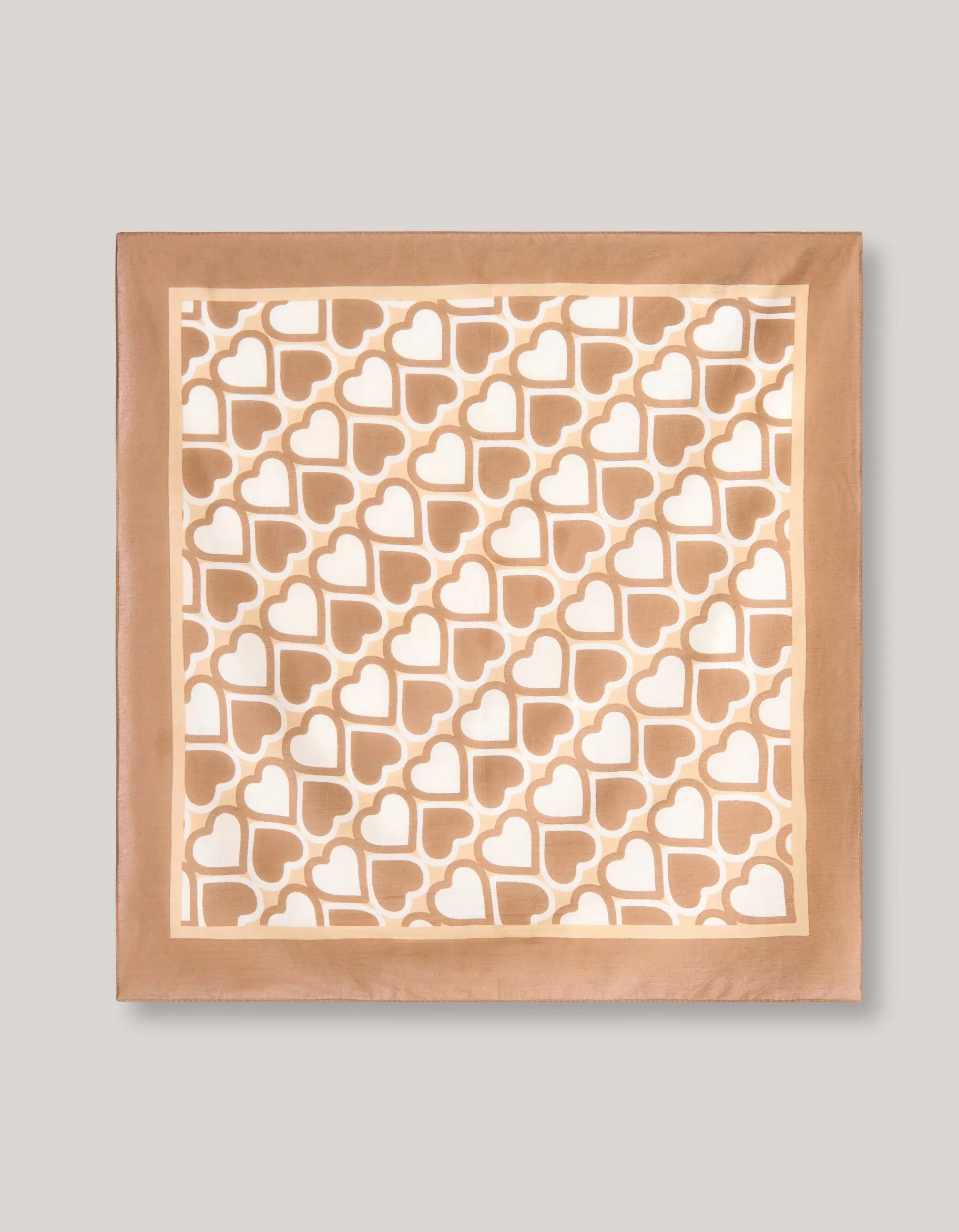 Shoeby Heart Printed Bandana Beige By Furmey<DAMES Overige Accessoires|Overige Accessoires