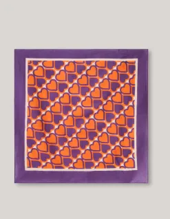 Shoeby Heart Printed Bandana Paars By Furmey<DAMES Overige Accessoires|Overige Accessoires