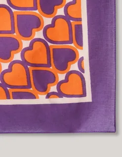Shoeby Heart Printed Bandana Paars By Furmey<DAMES Overige Accessoires|Overige Accessoires