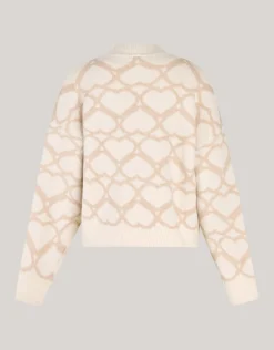 Shoeby Heart Printed Dames Trui Gebroken Wit By Furmey<DAMES Truien En Sweaters