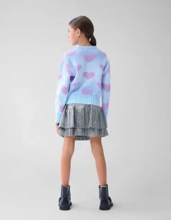 Shoeby Heart Printed Degrade Trui Blauw< Gebreide Truien