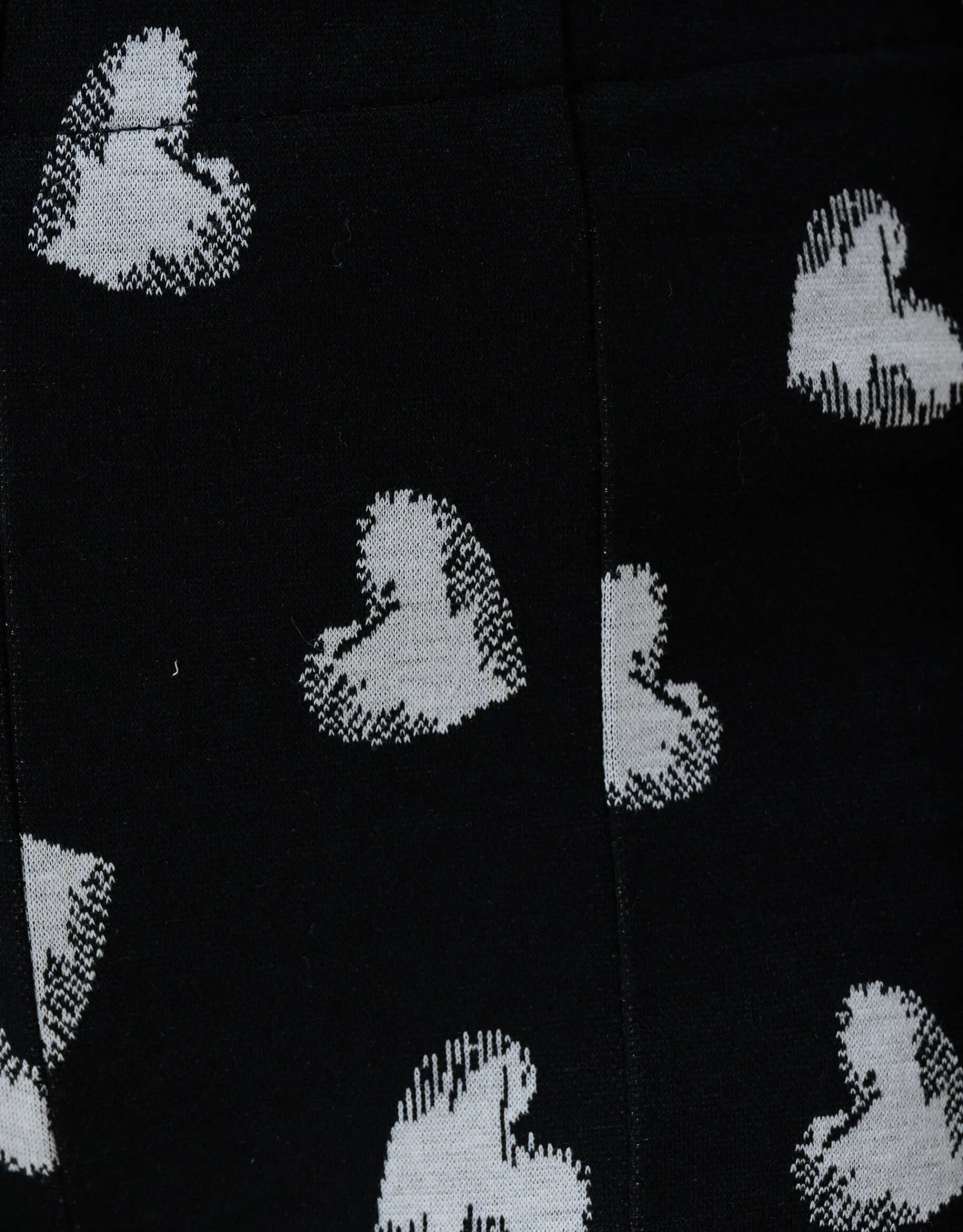 Shoeby Heart Printed Flared Legging Zwart< Broeken