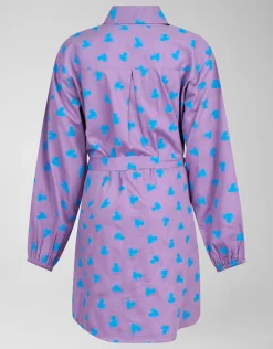 Shoeby Heart Printed Jurk Paars< Jurken
