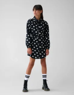 Shoeby Heart Printed Jurk Zwart< Jurken
