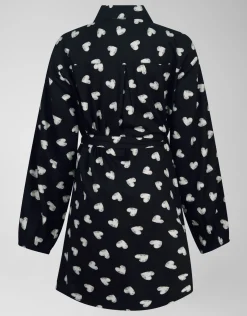 Shoeby Heart Printed Jurk Zwart< Jurken