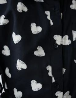 Shoeby Heart Printed Jurk Zwart< Jurken