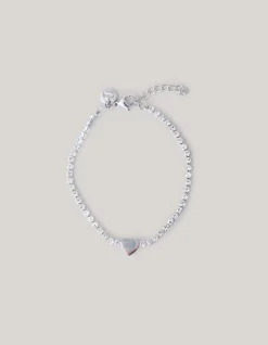 Shoeby Heart Strass Armband Zilver<DAMES Sieraden