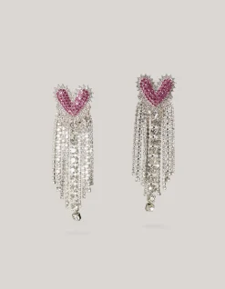 Shoeby Heart Strass Oorbellen<DAMES Sieraden