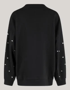 Shoeby Heart Stud Sweater Zwart<DAMES Truien En Sweaters
