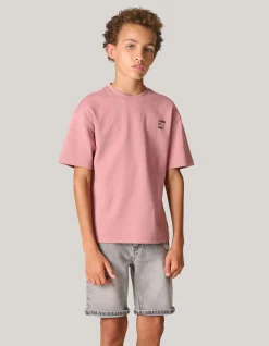 Shoeby Heavy Basis T-shirt Donkerroze< T-Shirts