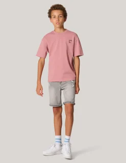 Shoeby Heavy Basis T-shirt Donkerroze< T-Shirts