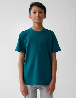 Shoeby Heavy Basis T-shirt Donkergroen< T-Shirts