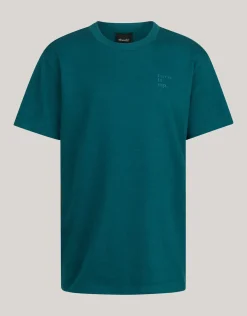 Shoeby Heavy Basis T-shirt Donkergroen< T-Shirts