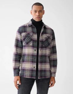 Shoeby Heavy Ruiten Overshirt Donkerrood<Heren Overshirts