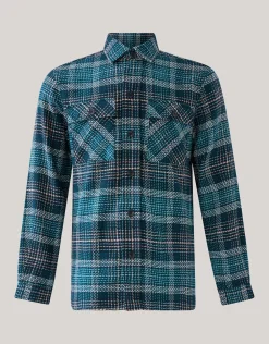 Shoeby Heavy Ruiten Overshirt Groen<Heren Overshirts