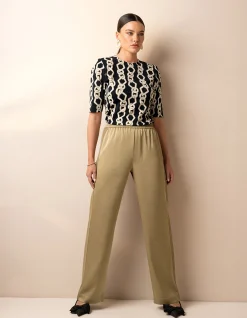 Shoeby Inside Out Broek Groen By Mieke<DAMES Broeken