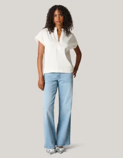 Shoeby Inside Out Top Gebroken Wit<DAMES Blouses