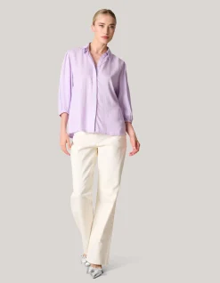 Shoeby Jacquard Blouse Lichtpaars<DAMES Blouses