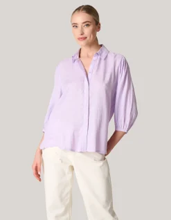 Shoeby Jacquard Blouse Lichtpaars<DAMES Blouses