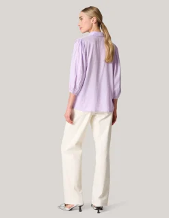 Shoeby Jacquard Blouse Lichtpaars<DAMES Blouses