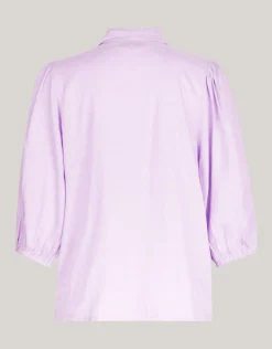 Shoeby Jacquard Blouse Lichtpaars<DAMES Blouses