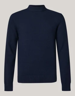 Shoeby Jacquard Gebreide Trui Donkerblauw<Heren Truien En Sweaters