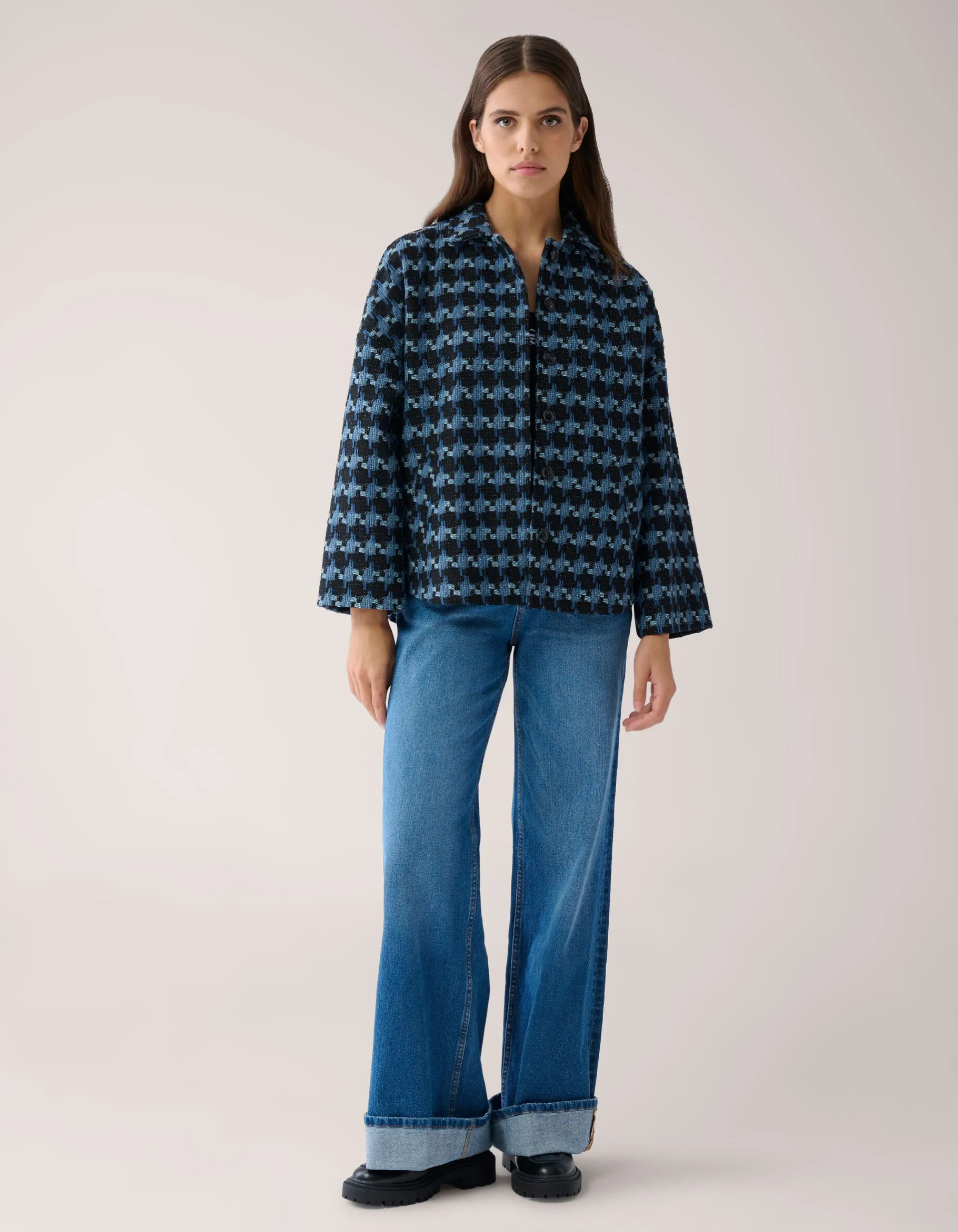 Shoeby Jacquard Jack Blauw By Mieke<DAMES Jacks
